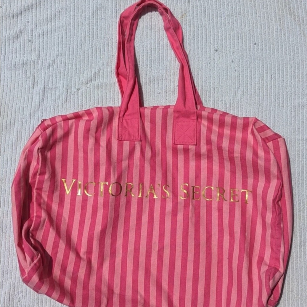 Victoria's Secret Pink and Gold Tote Bag